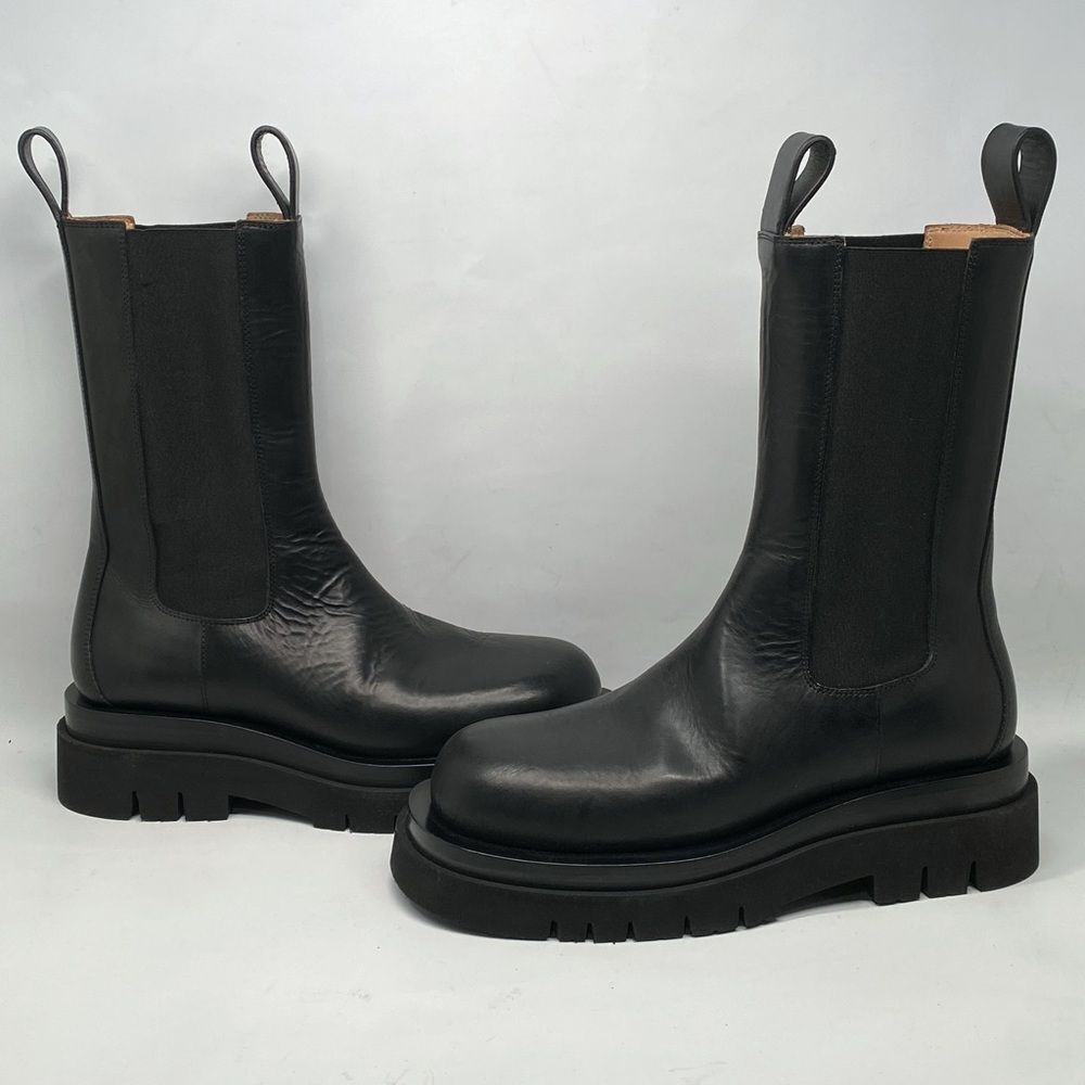 Bottega Veneta Lug Sole Leather Boots size 37.5